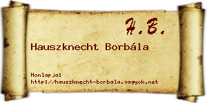 Hauszknecht Borbála névjegykártya